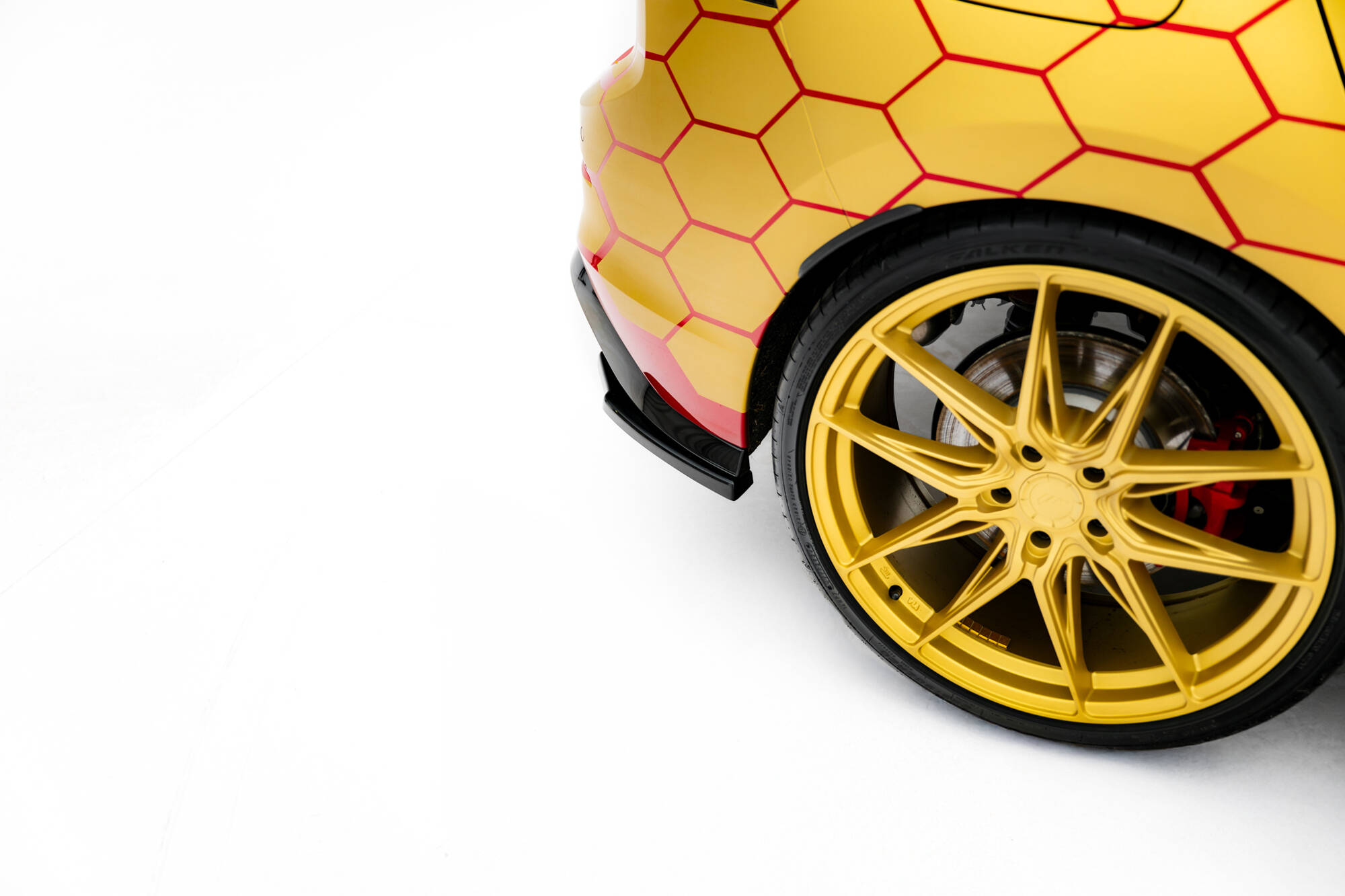 Achterzij Spoilers V.2 Volkswagen Golf 8 GTI Clubsport Maxton Glanzend Zwart
