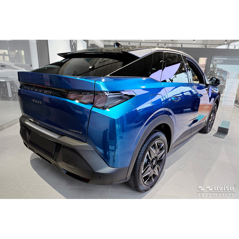 Protection de seuil arrière inox sur mesure pour Peugeot 3008 III 2024- 'Ribs'