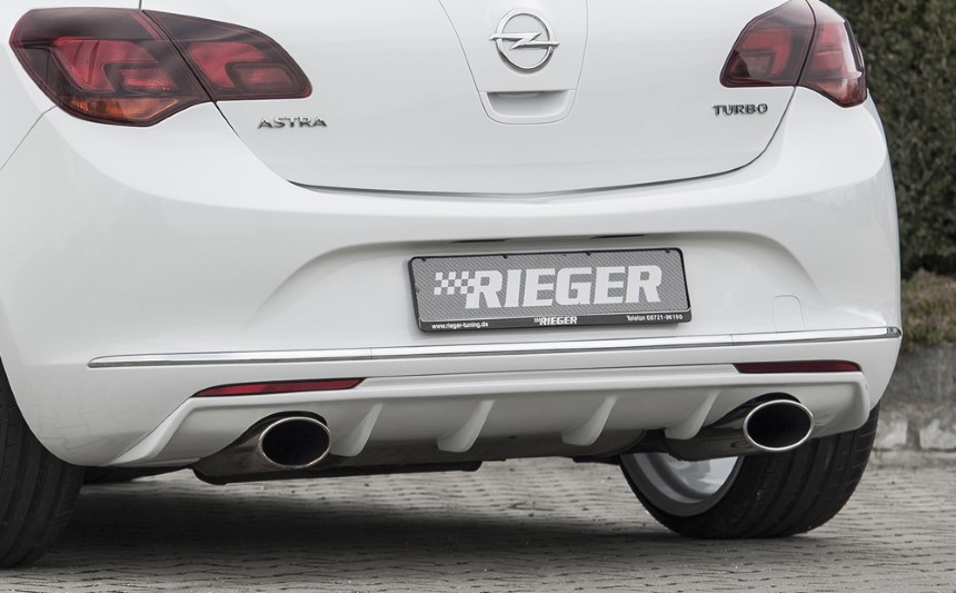 Achterdiffuser Opel Astra J Rieger uitlaat links + rechts