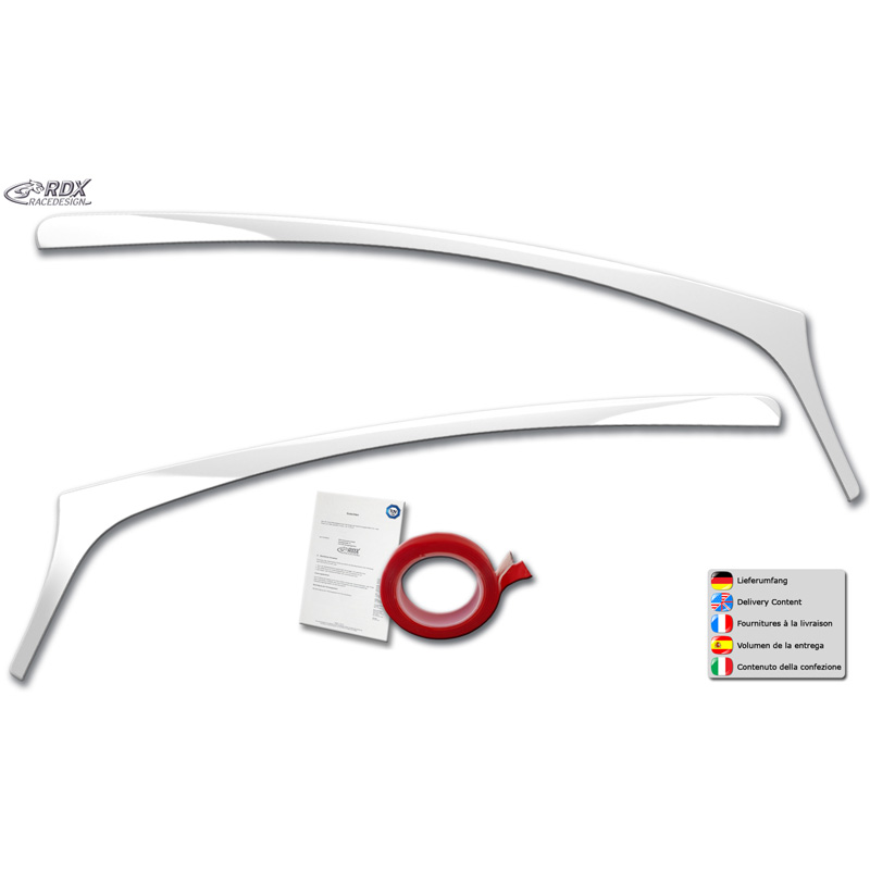 RDX Spoilers de phares sur mesure pour Mercedes Sprinter 2018- (ABS Blanc Brillant)