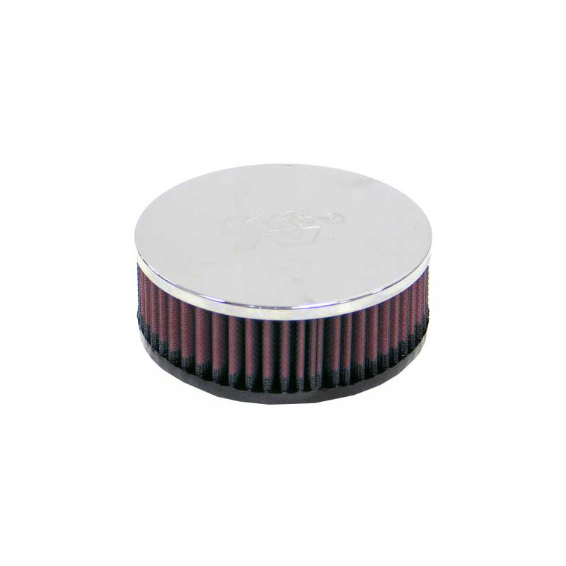 K&N Filtre à Air Universel Cylindrique 51mm raccordement, 137mm diamètre, 51mm hauteur (RC-2440)