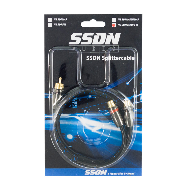 SSDN 0,5-mètres câble diviser de haute qualité tissé triple blindage Female/Female/Male - sous blister