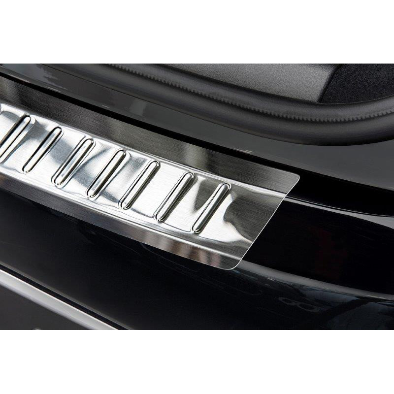 Protection de seuil arrière inox sur mesure pour BMW Série 2 F45 Active Tourer 2014-2018 & FL 2018- (excl. M-Sport) 'Ribs'