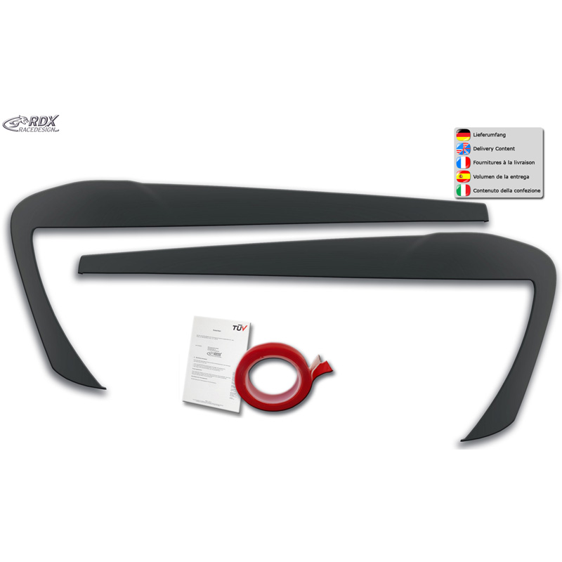 Spoilers de phares sur mesure pour BMW X3 (F25) Facelift  & X4 (F26) 2014-2018 (ABS)
