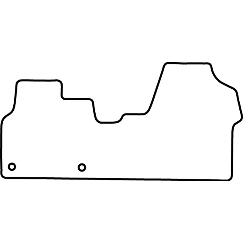 Set de tapis de sol en velours sur mesure pour Citroën Jumpy/Peugeot Expert/Toyota Proace 2016- & Opel Vivaro 2019- & Fiat Scudo 2022- (seulement avant) (siège/banquette + clips ovale)