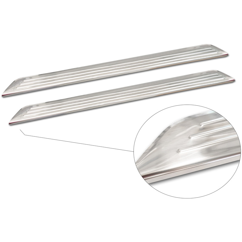 Seuils de portes inoxydable sur mesure pour Fiat 500e Berlina, 3+1 & Cabrio 2020- / 500 FL 2015- 3-portes - 2-pièces