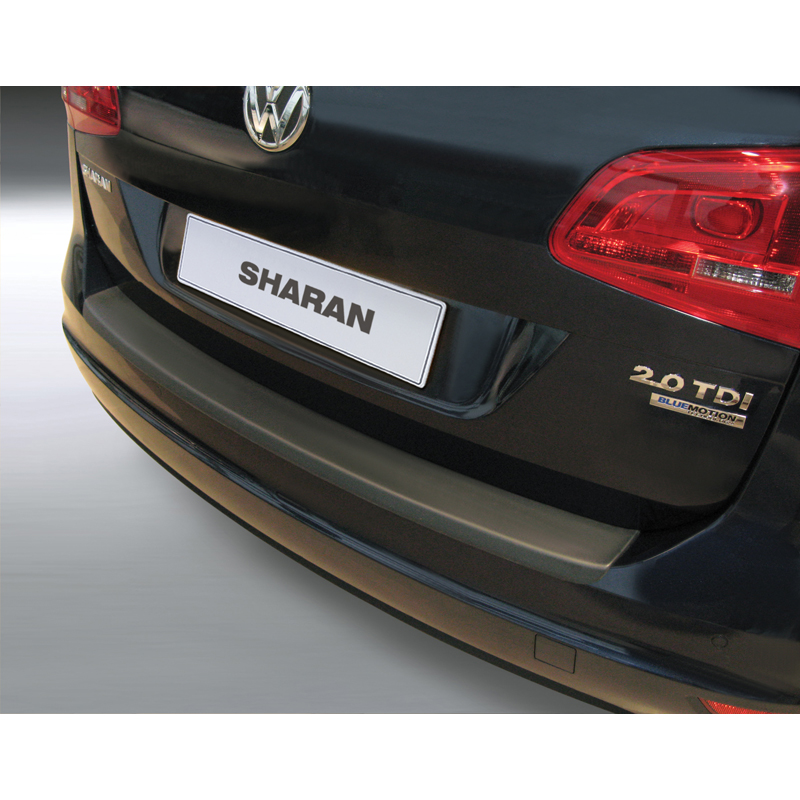 Protection de seuil arrière (ABS) sur mesure pour Volkswagen Sharan 2010-2020 Noir