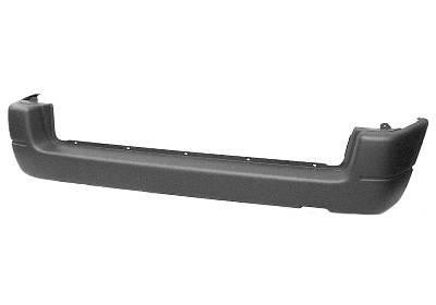 achterbumper, zwart, met chroomlijst Peugeot Partner, 2002-2008