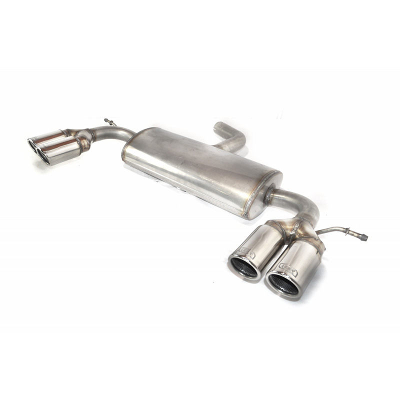 Échappement inoxydable double sur mesure pour Volkswagen Golf VI HB 3/5-portes 1.4i 59kW/1.4TSi 90/118kW/2.0TDI 81/103kW 2008- 2x 70mm