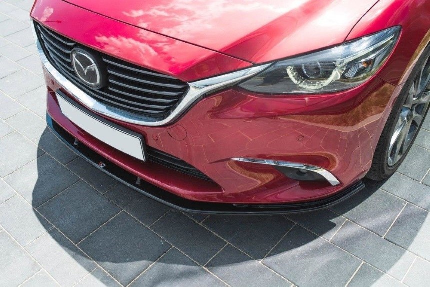 Voorspoiler Mazda 6 GJ Mk3 Maxton Design glans zwart