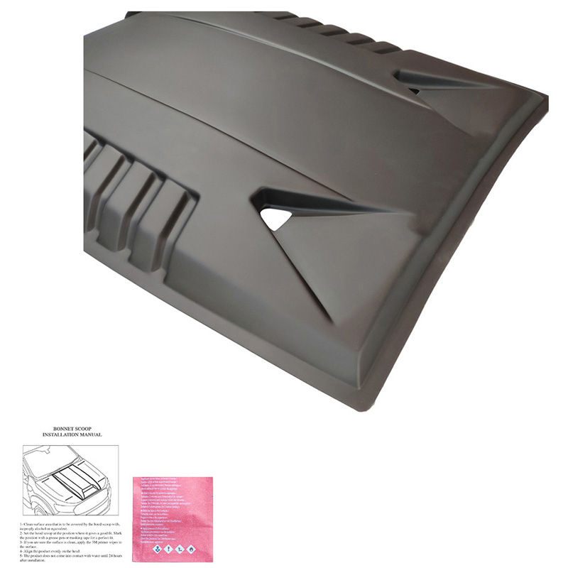 Écope de capot sur mesure pour Ford Ranger T6 2012-2015 - Noir mat