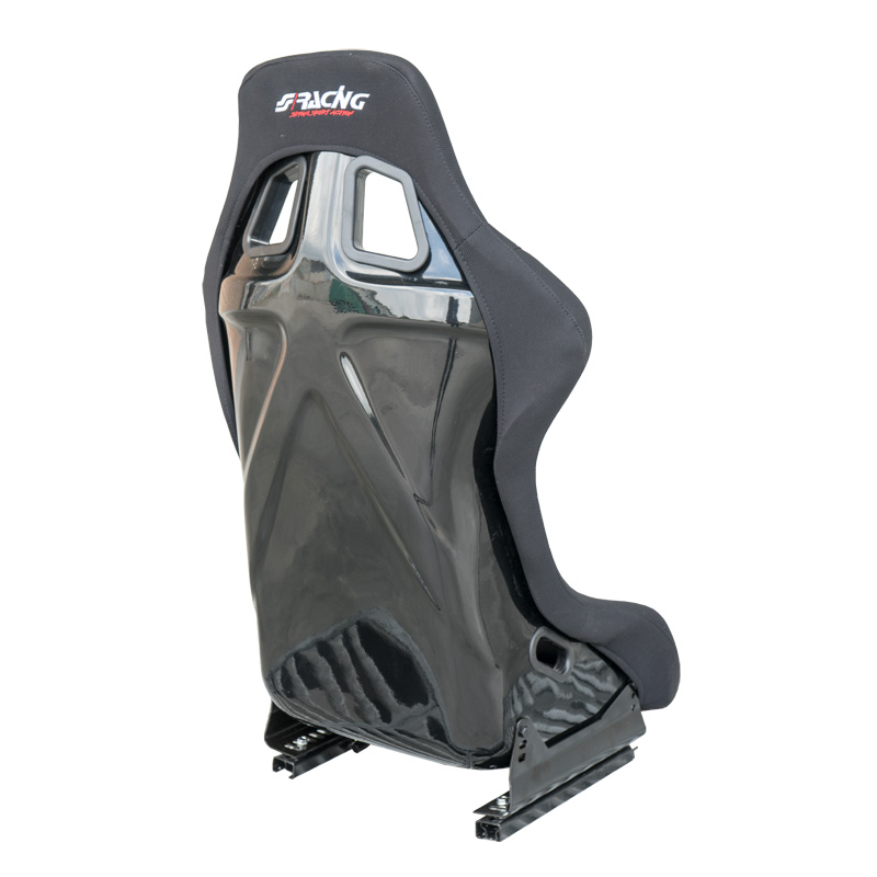 Simoni Racing Siège Baquet Lewis - Noir + Dossier en PRV - Dossier Fixe - incl. Glissières