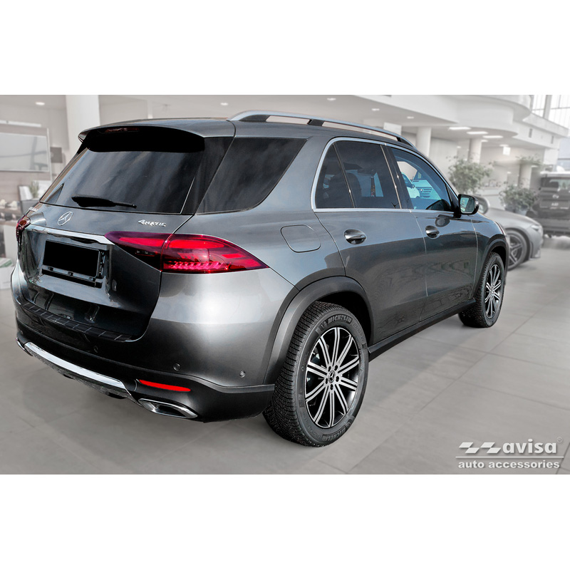Protection de seuil arrière carboné 3D sur mesure pour Mercedes GLE II (W167) Facelift 2023- Excl. AMG Line 'Ribs'