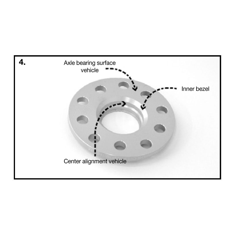 H&R Set des espaceurs de roues Système-DRS 10mm par essieu - Cartouche de boulon 5x100 - Moyeu 56,0mm - Taille de boulon M12x1,25 - sur mesure pour Subaru