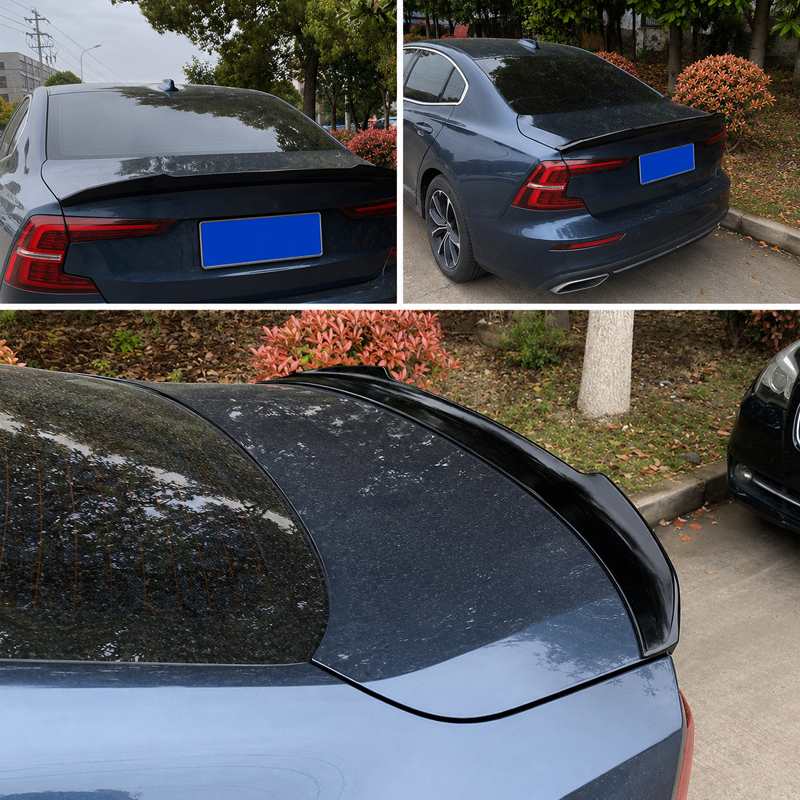 Spoiler arrière sur mesure pour Volvo S60 III 2019- (ABS Noir Luisant)