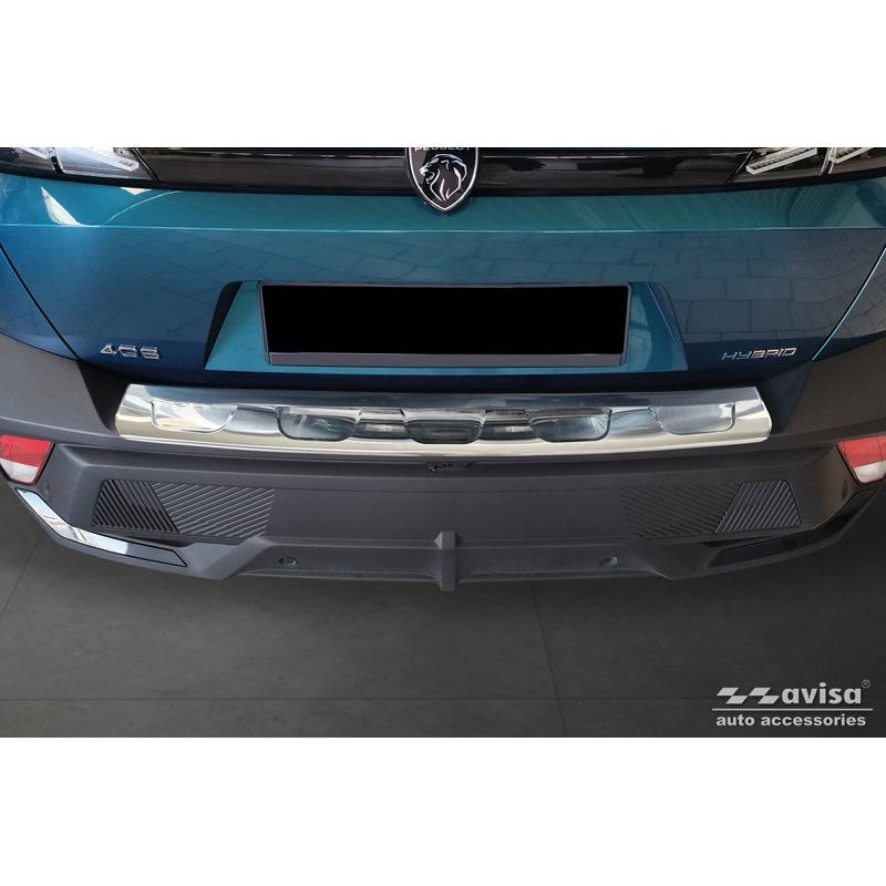 Protection de seuil arrière inox sur mesure pour Peugeot 408 II Fastback 2023-