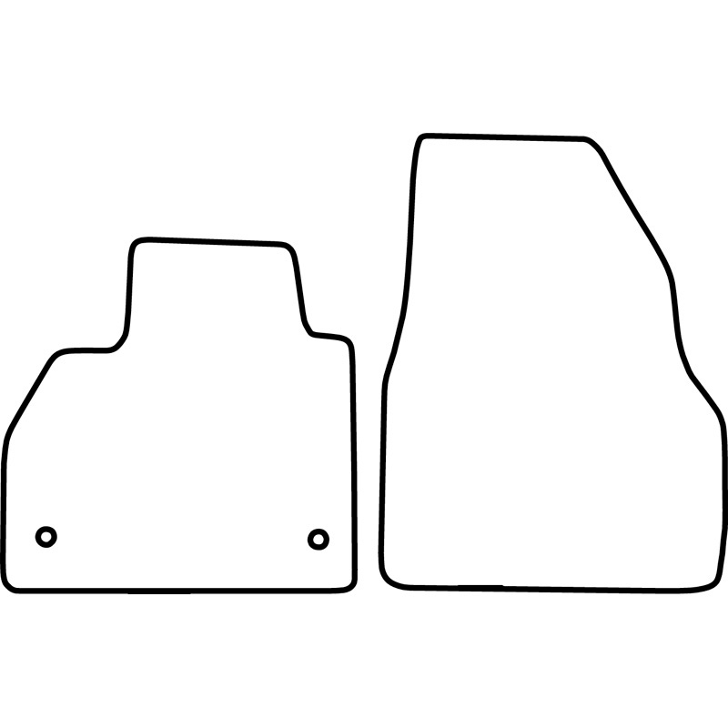 Set de tapis de sol sur mesure pour Renault Kangoo II 2008-2021 & Mercedes Citan 2012-2021 (seulement avant)