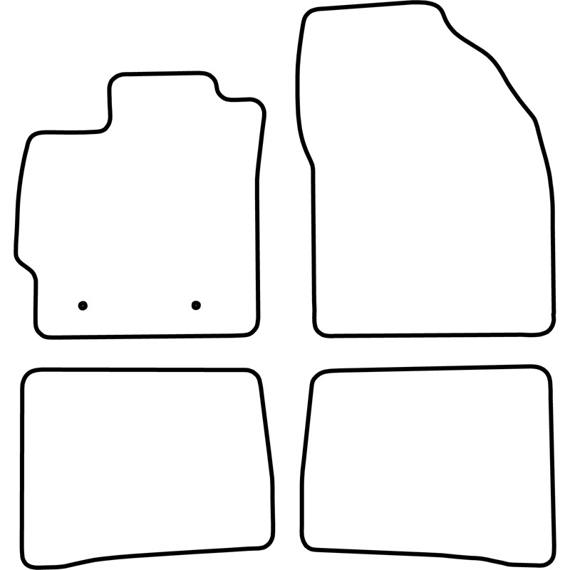 Set de tapis de sol en velours sur mesure pour Toyota Prius 2009-2012