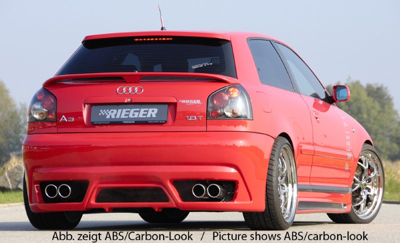 Zijskirts Audi A3 8L ABS Carbon-look Rieger