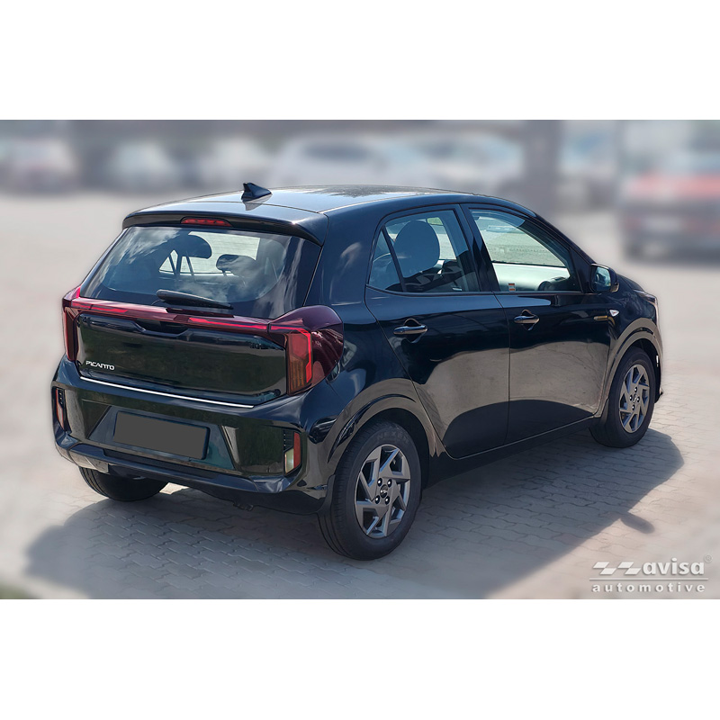 Avisa Protection de Seuil de Coffre Acier Inox sur mesure pour Kia Picanto III Facelift 2024- - Argent