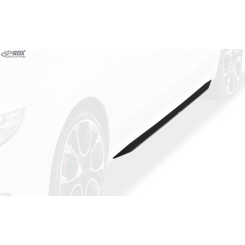 Jupes latérales 'Slim' sur mesure pour Skoda Superb II (3T) 2008-2015 (ABS noir luisant)