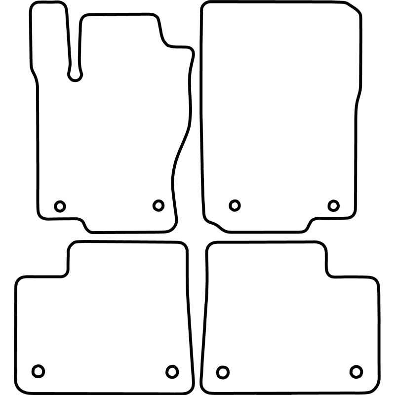Set de tapis de sol en velours sur mesure pour Mercedes ML (W166) 2011-2015 & GLE (W166) 2015-2019