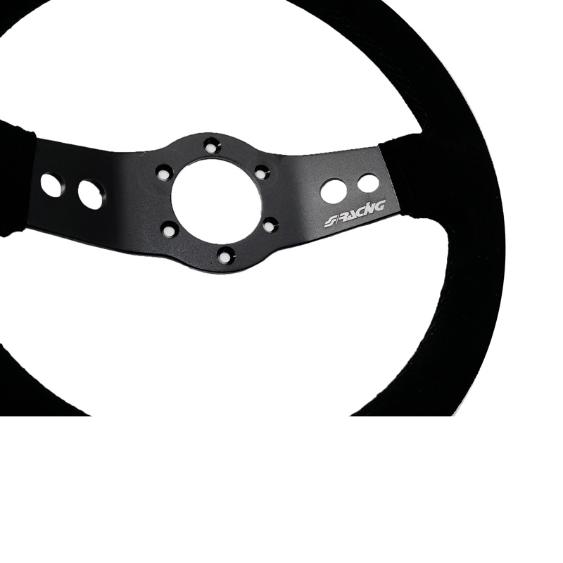 Simoni Racing Volant Universel Rally - Suède Noir - Diamètre 320mm