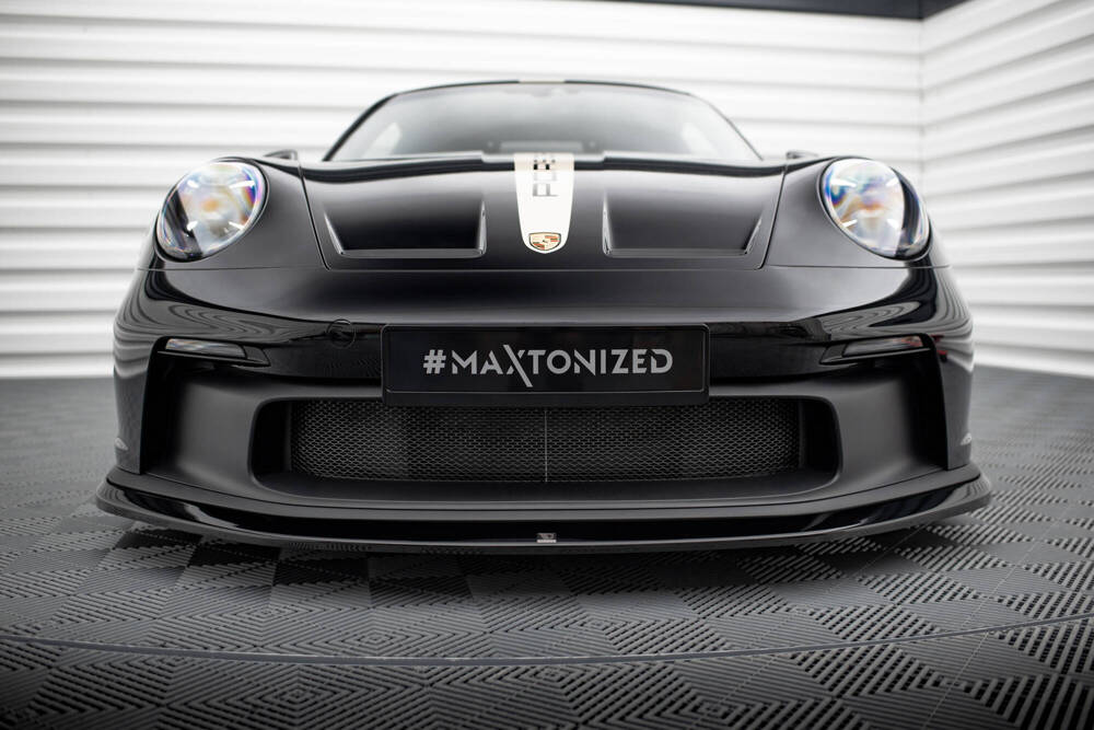 Voorspoiler Porsche 911 992 GT3 Maxton Glans Zwart