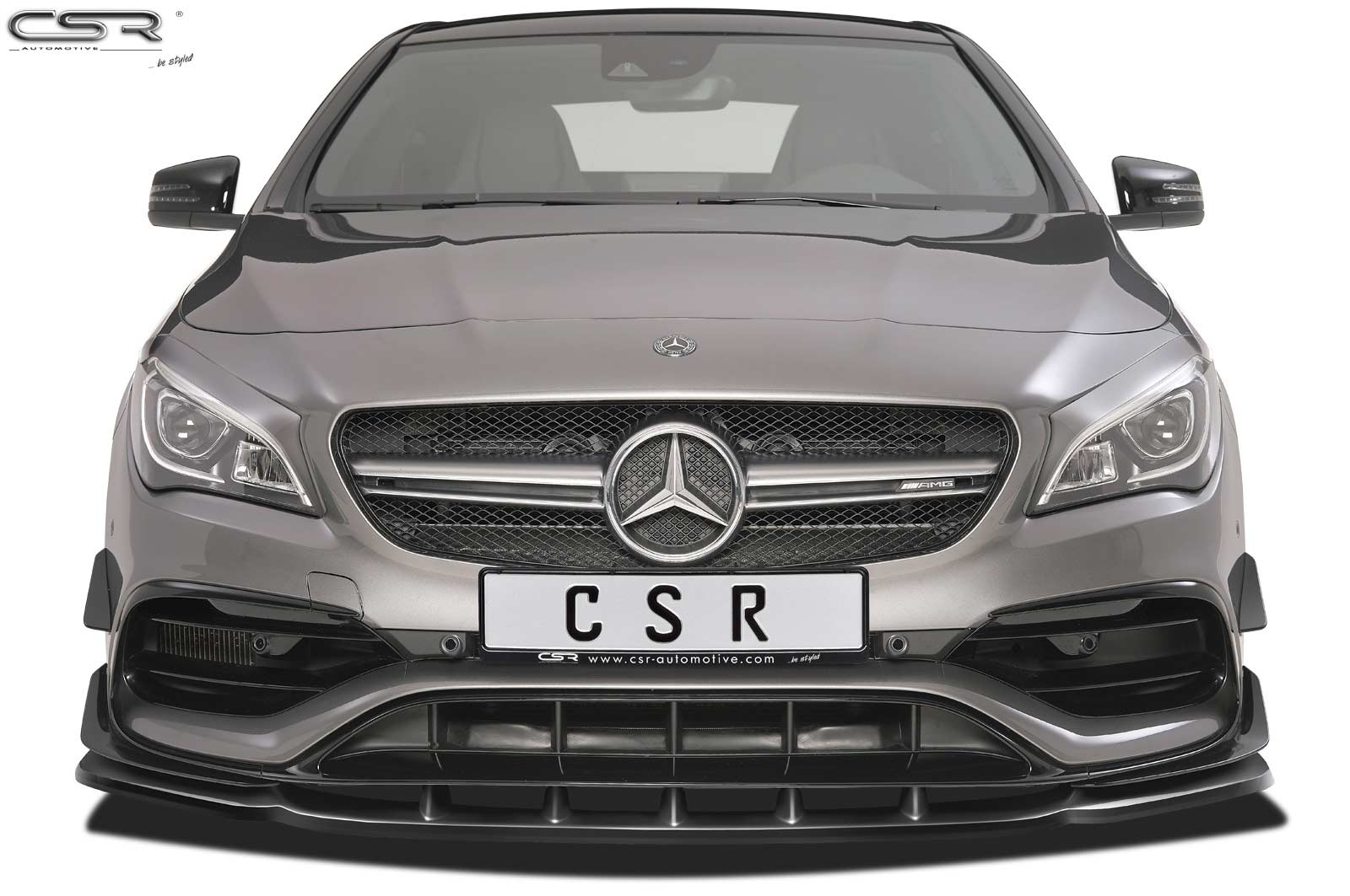Voorspoiler Mercedes Benz CLA 45 AMG C117 X117 Glans Zwart