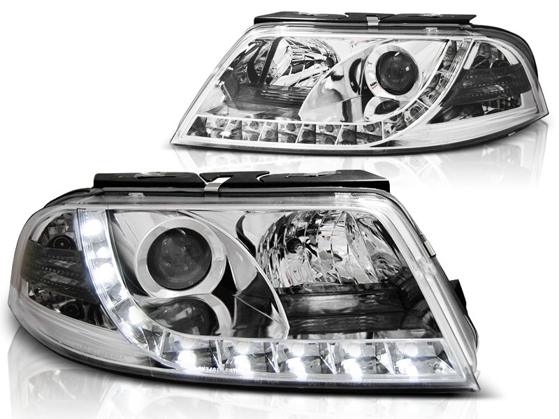 Headlights VW Passat 3BG 00-04 Devil Eyes Dlite LED Chrome