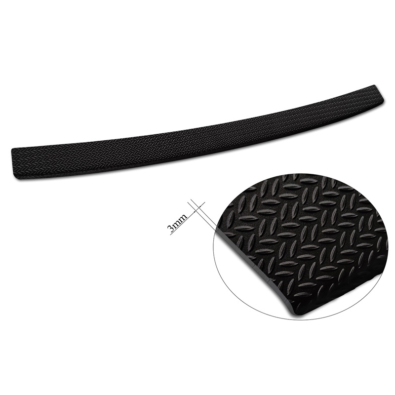 Protection de seuil arrière en aluminium noir mat sur mesure pour Kia Sportage V 2021- 'Riffled Plate'