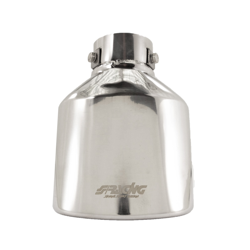 Simoni Racing Embout d'Échappement Ovale Inox - 135x85xL185mm - Montage ->60mm
