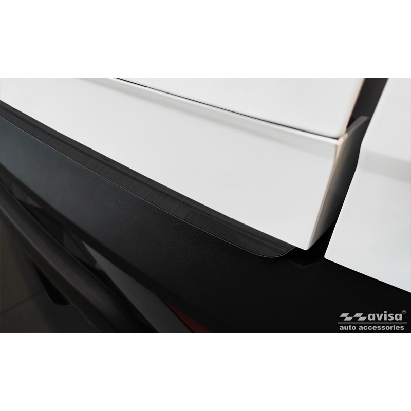 Protection de seuil arrière inox noir sur mesure pour Hyundai Tucson 2020-2024 & Facelift 2024- 'Ribs'