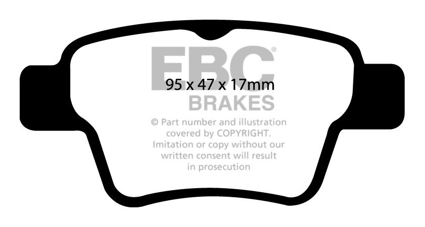 EBC Brakes PEUGEOT 207 1.6 TD (110) 2006-.. Remblokken achterzij