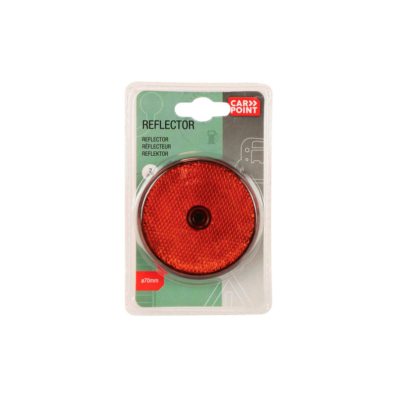 Carpoint Catadioptres Ronds Ø 70mm Orange 2-pièces