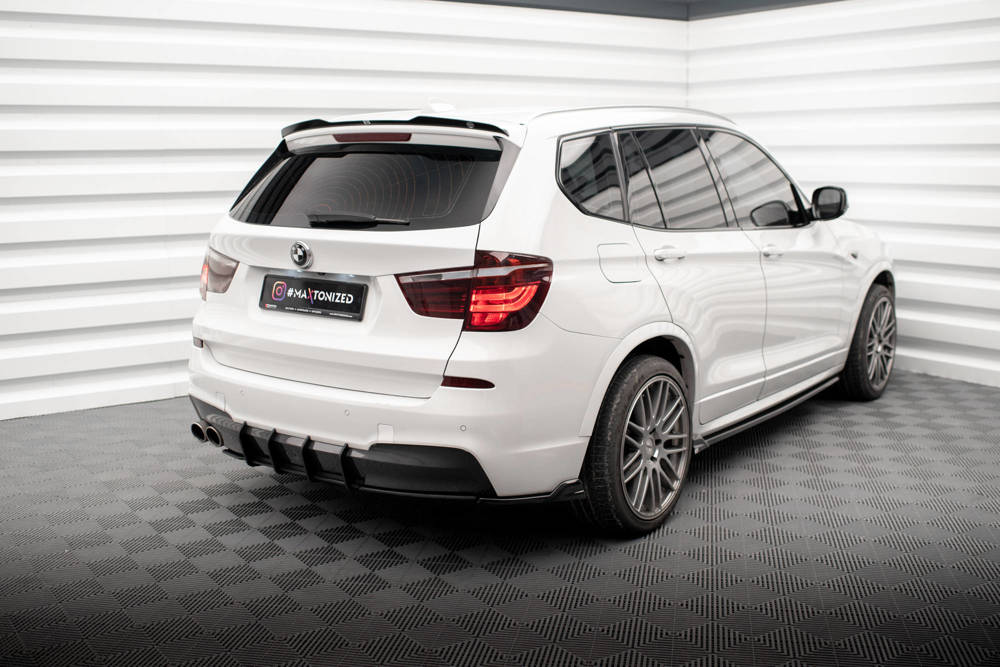 Spoiler BMW X3 M-Pack F25 2010 - 2014 Maxton Glans Zwart