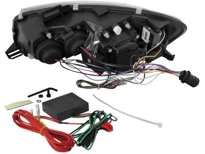 Headlights Fiat Stilo 3drs 01-08 Devil Eyes Dlite LED Black