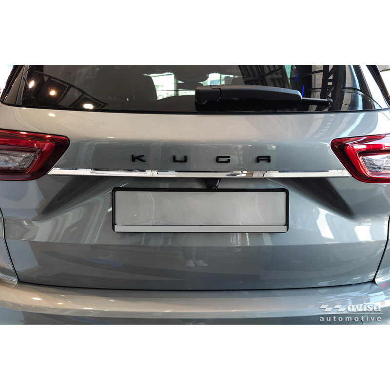 Avisa Revêtement d'habillage du hayon du coffre inox Chrome sur mesure pour Ford Kuga III 2019-2024 & Facelift 2024-