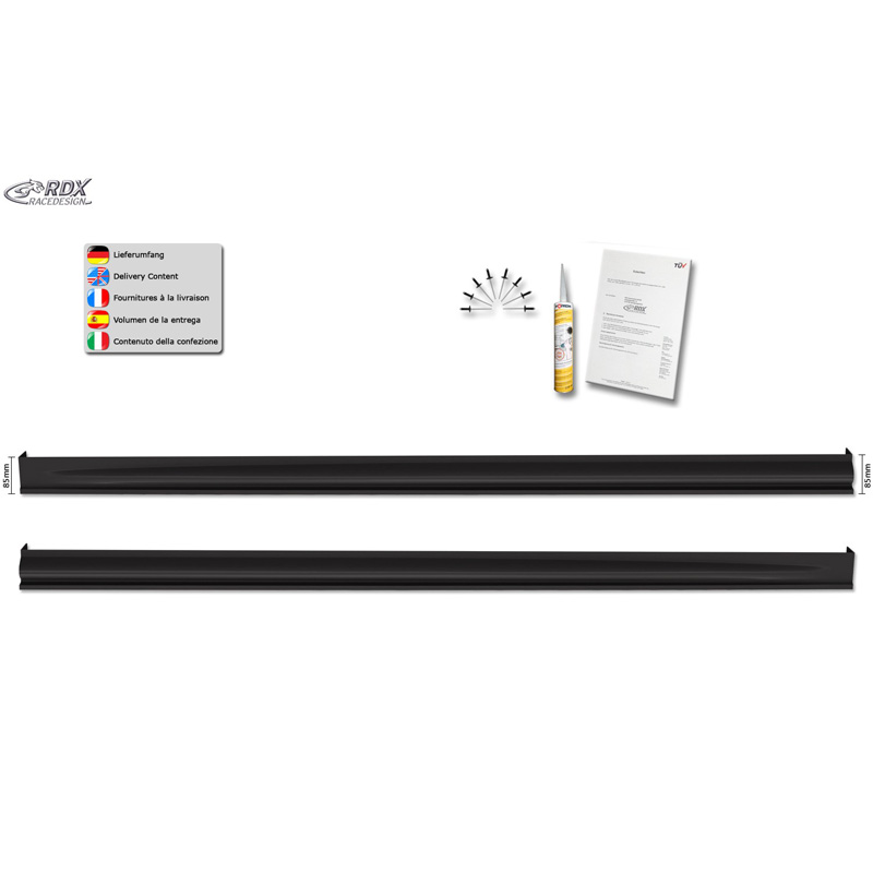 Jupes latérales sur mesure pour Volkswagen Caddy 2K 2004-2020 'Edition' (ABS)