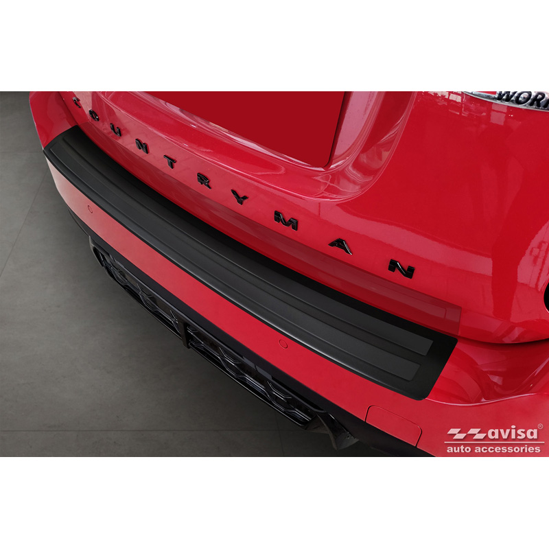 Protection de seuil arrière inox noir mat sur mesure pour Mini Countryman F60 FL 2020-2023
