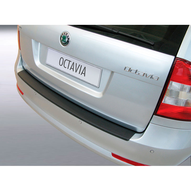 Protection de seuil arrière (ABS) sur mesure pour Skoda Octavia Kombi 2009-2013 Noir