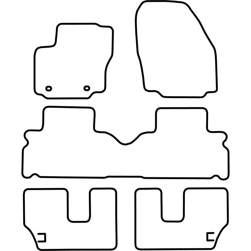 Set de tapis de sol sur mesure pour Ford S-Max 2006- (7 Personnes)