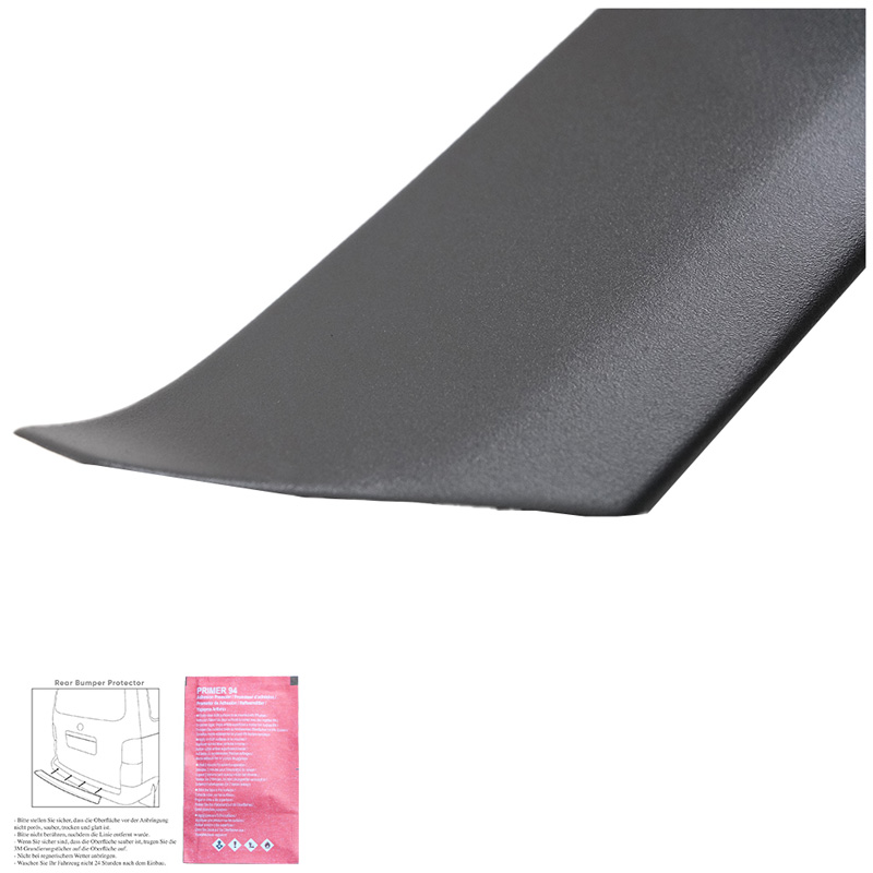 Protection de seuil arrière sur mesure pour Ford Transit Custom MK2 2023- & Volkswagen Transporter T7 2024- - Noir mat