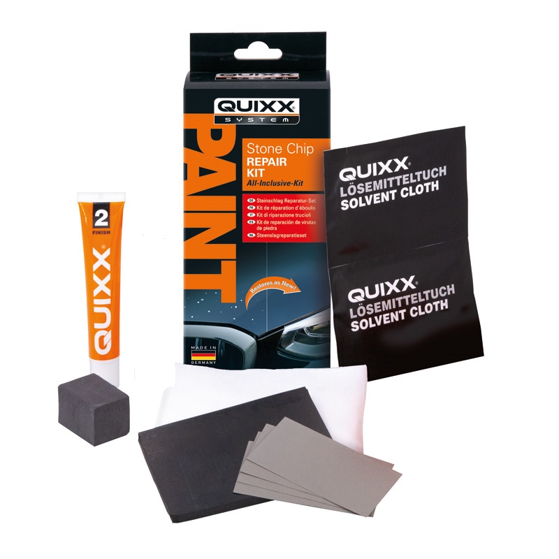 Quixx Stone Chip Repair Kit / Kit de réparation des impacts de gravillons - Universel - sans stylo à peinture