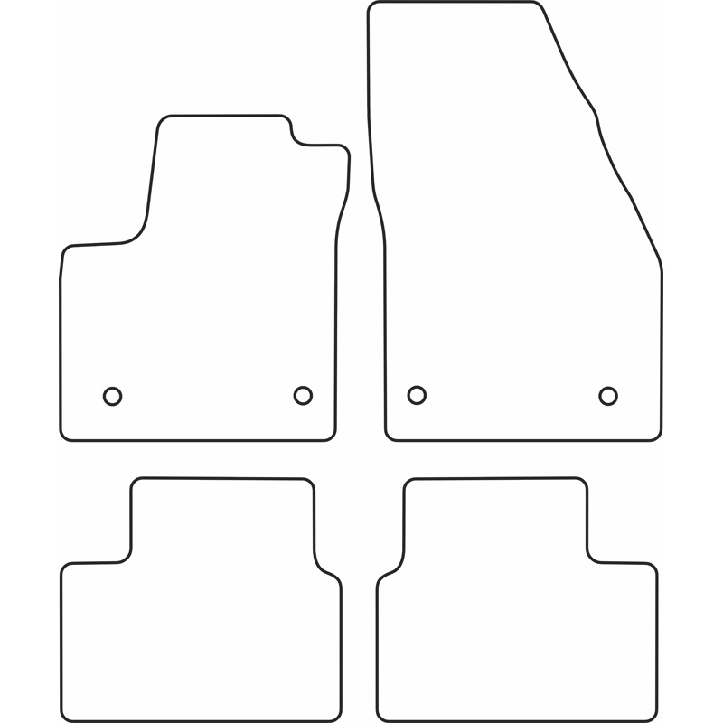 Set de tapis de sol en velours sur mesure pour Opel Meriva B 2010-