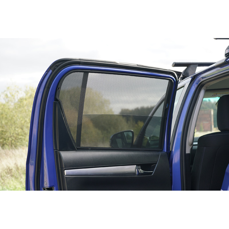 Set de Car Shades (portes arrières) sur mesure pour Toyota Hilux VIII Twin Cab 2015- (2-pièces)
