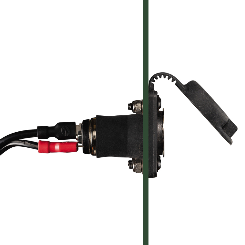 Optimate Kit de prise 12 V pour montage sur panneau - Prise AUTO étanche avec câble de raccordement SAE