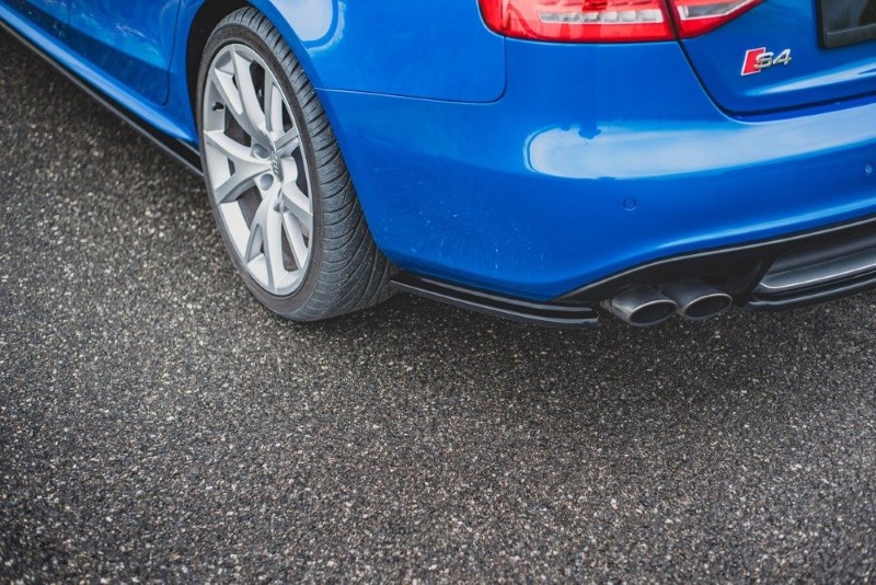 Achterzij Spoilers Audi S4 / A4 S-Line B8 Sedan Glanzend Zwart