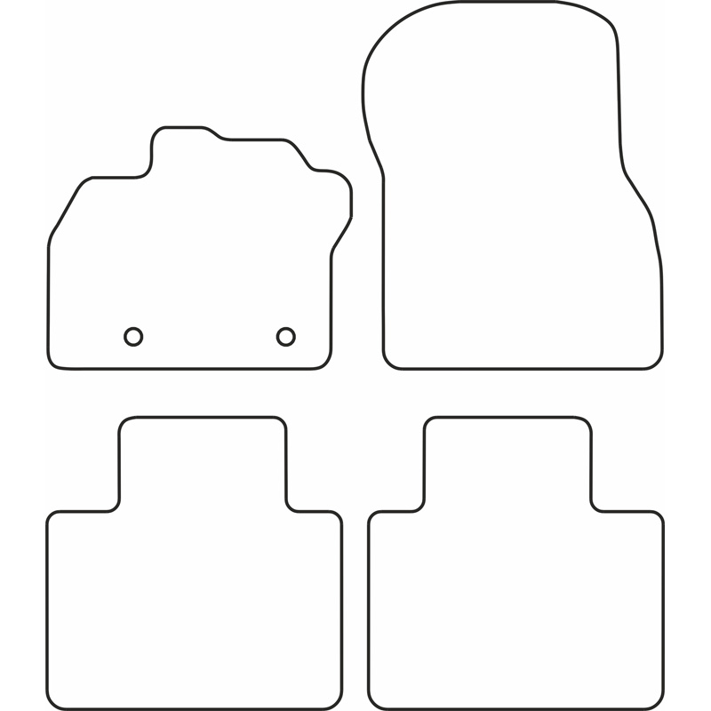 Set de tapis de sol en velours sur mesure pour Renault Zoe II 2019-