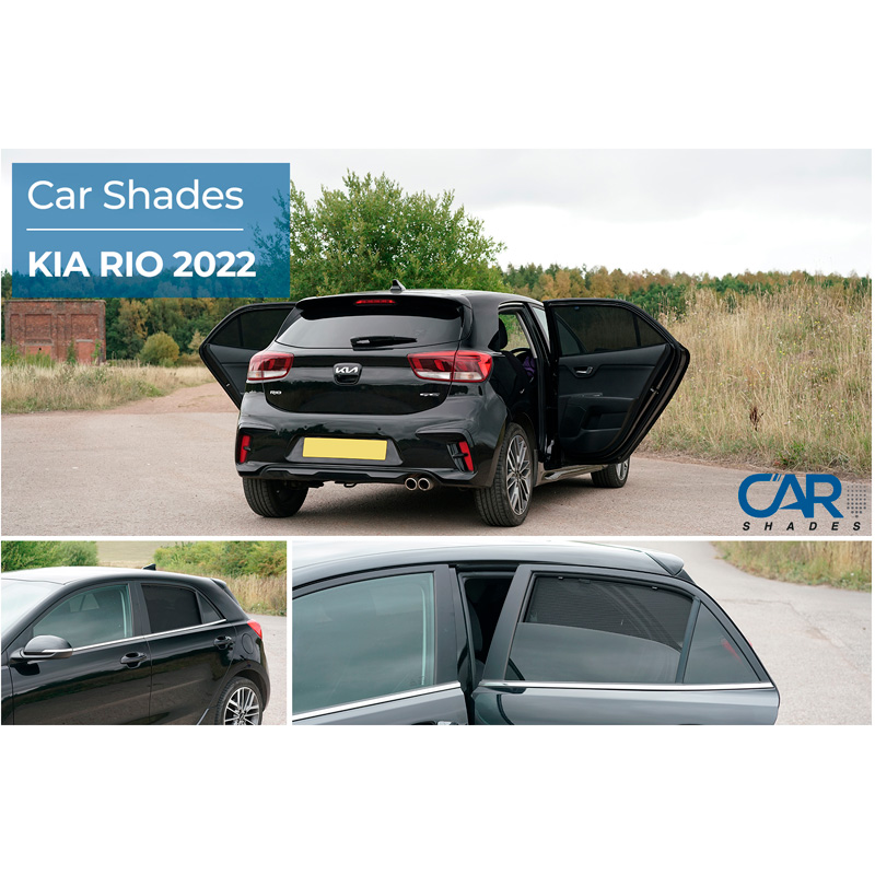 Set de Car Shades (portes arrières) sur mesure pour Kia Rio (YB) HB 5-portes 2017-2023 (2-pièces)